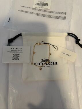 Coach Gold Tone Charm Bracelet NWT